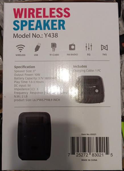 Bluetooth Speaker with LED & EQUALIZERUSB YOCO