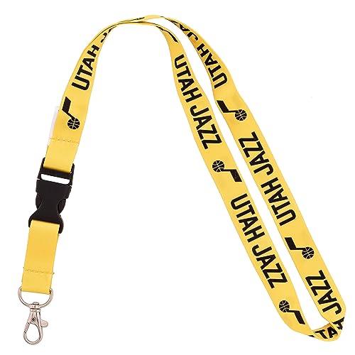 Desert Cactus Utah Jazz Lanyard Keychain Detachable NBA Breakaway Snap Buckle National Basketball Association Car Keys ID Badge Holder (Lanyard A)