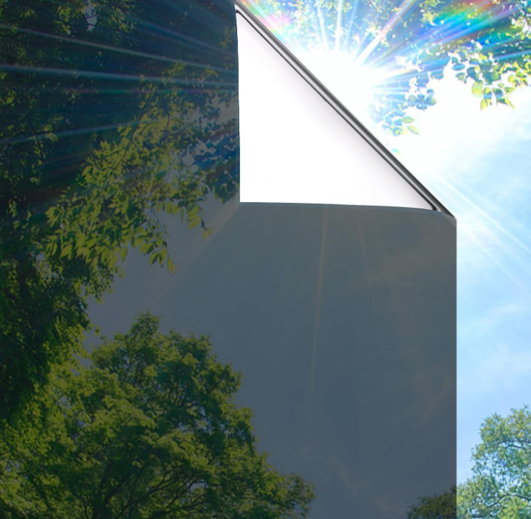 Coavas One Way Window Privacy Film See Out Not in: House Window Tint for Home Reflective Window Film Sun Blocking Daytime Anti UV Heat Blocker Mirror Window Tint Removable 23.6x78.7 Inch