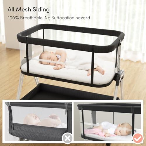 Baby Bassinet Bedside Sleeper Infant/Newborn, Height Adjustable