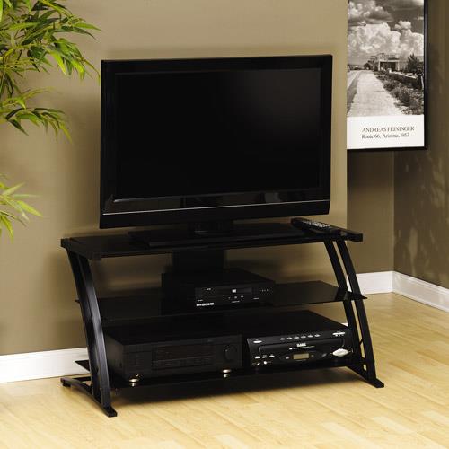 Sauder Select Panel TV Stand, Black, 408559 Black Finish